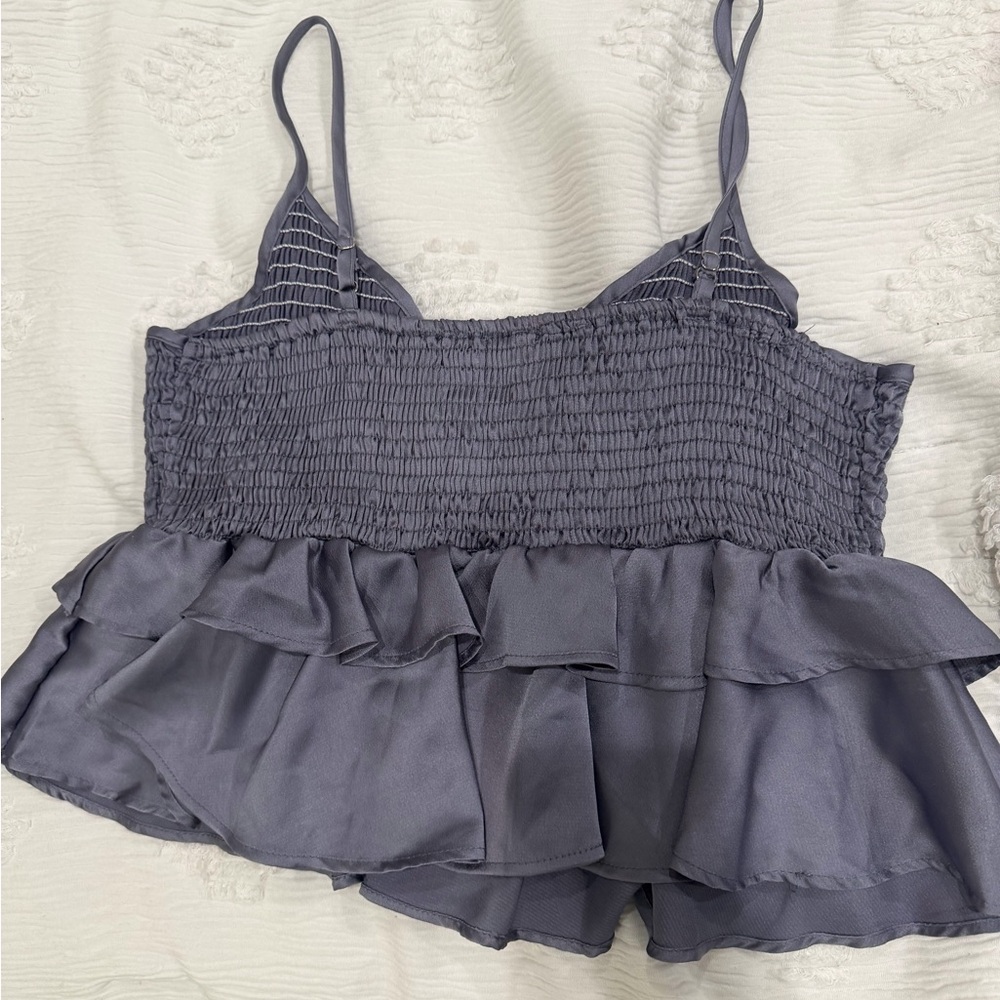 Altar'd State Slate Ruffle Camisole - Picture 2 of 3